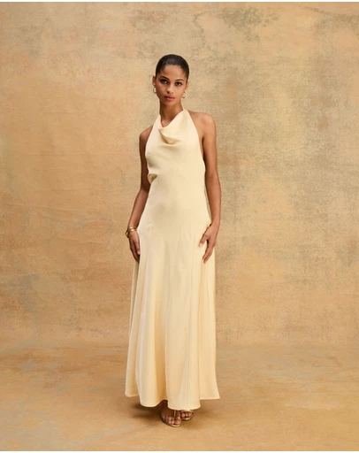 Forcast - Santana Halter Satin Dress