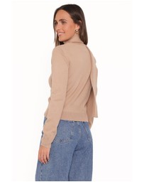Petal & Pup - Gunhild Asymmetrical Scarf Cardigan - Beige