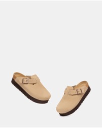 EVERAU - Australian Shepherd Ugg Berrin Platform Cow Suede Upper Loafer Oxfords Flats