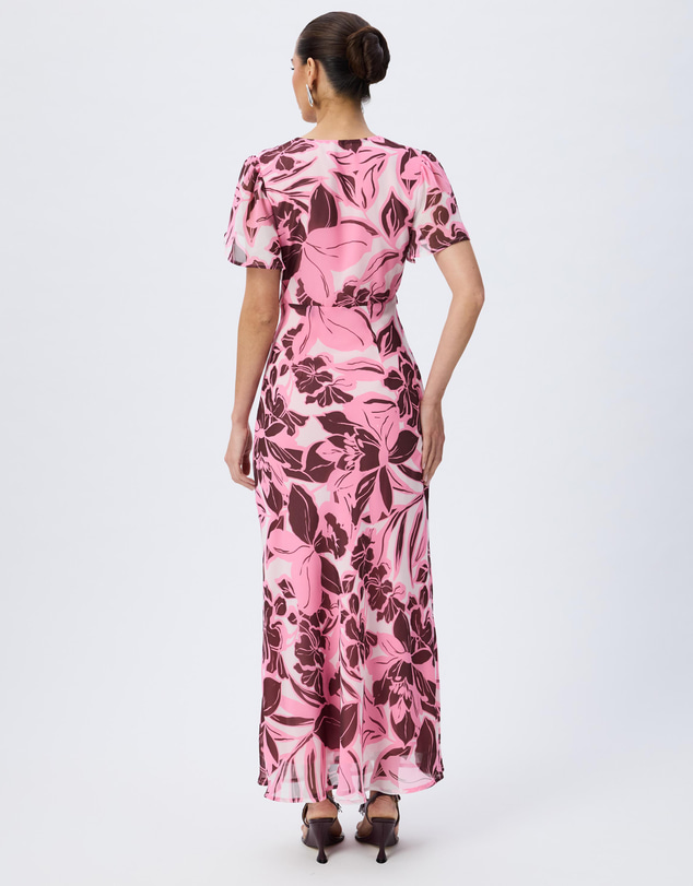Tussah - Camilla Flutter Sleeve Midi Dress