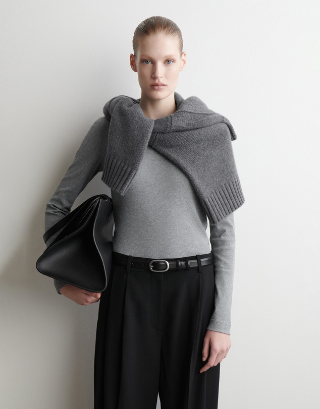 COS - Ribbed Jersey Long-Sleeved Top