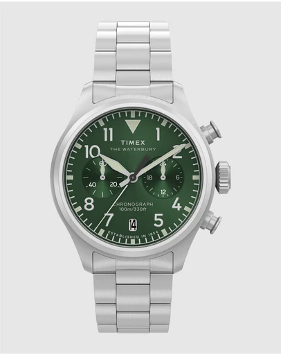 TIMEX - Waterbury Ace Chronograph 41mm Stainless Steel Bracelet Watch