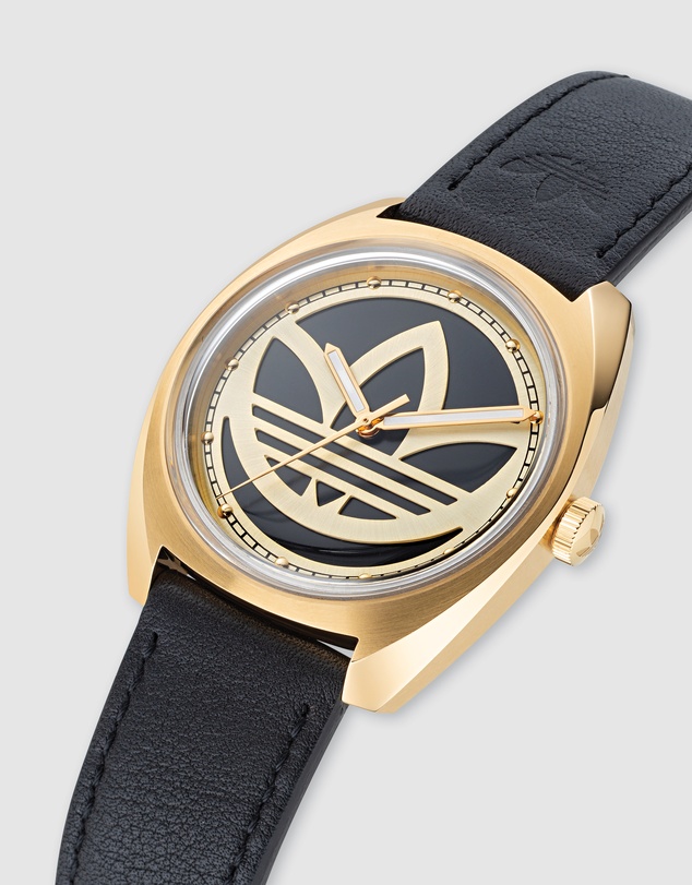 adidas Originals - Edition One - Gold Case & Black Leather Band