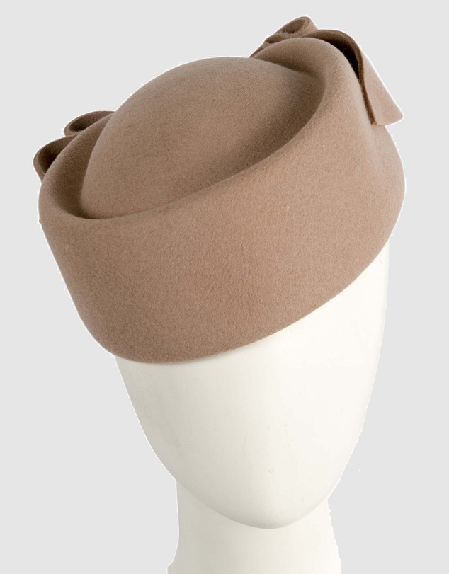 Max Alexander - Felt Beige Pillbox Hat