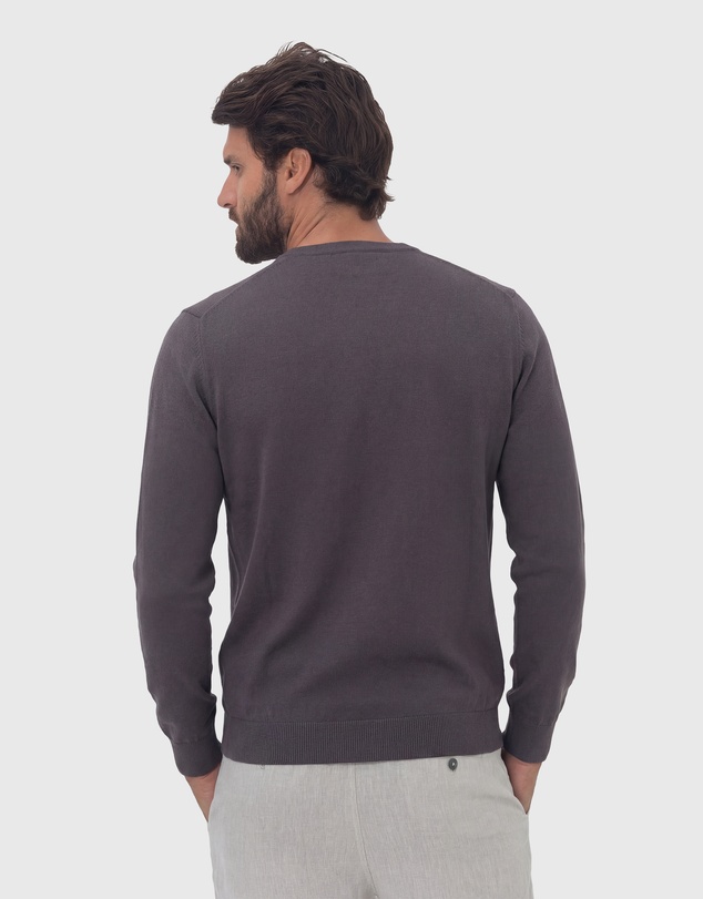 Coast Clothing - Crew Neck Cotton Jumper - Charcoal