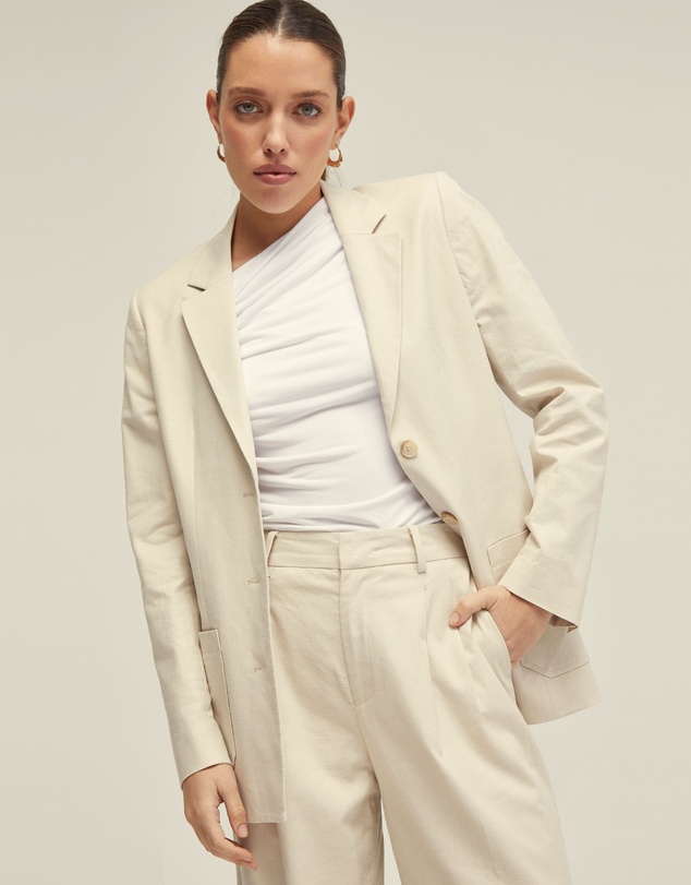 Oxford - June 3 Button Linen Jacket