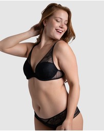 Passionata - Maddie Wired Padded Plunge Bra With Lace