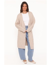 Petal & Pup - Becky Cable Coatigan - Beige