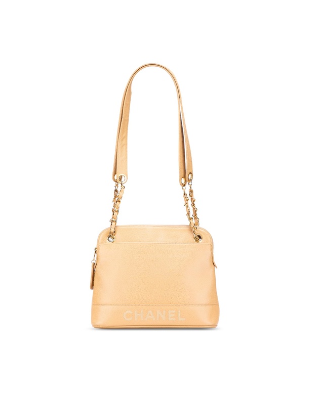 Pre-Loved by Azura Reborn - Pre-Loved Caviar Logo Chain Shoulder Bag