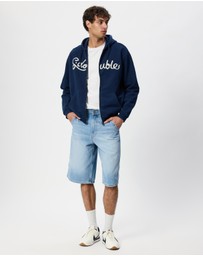 S Double - Cursive Zip Hoodie