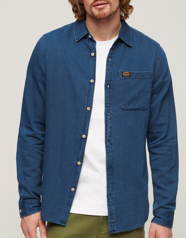 Superdry - Organic Cotton Long Sleeve Denim Shirt
