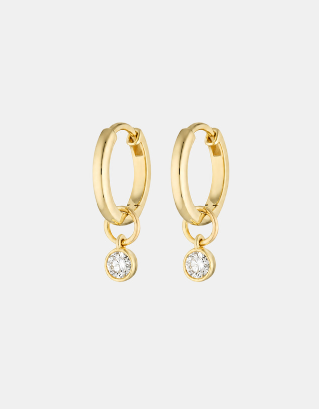 Luna Rae - Solid Gold - Dainty Diamond Earrings