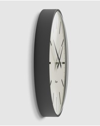Newgate - Newgate Radio City Wall Clock Bold Black Marker Dial - Matte Blizzard Grey