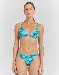 Poolside Paradiso - Baja Side Bind Bikini Bottom - Ocean