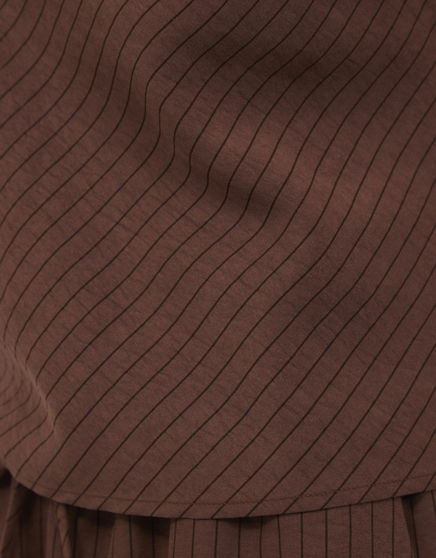 Calli - Andy Pinstripe High Neck Racer Back Sleeveless Top