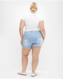 City Chic - Clean Hi Waist Denim Short