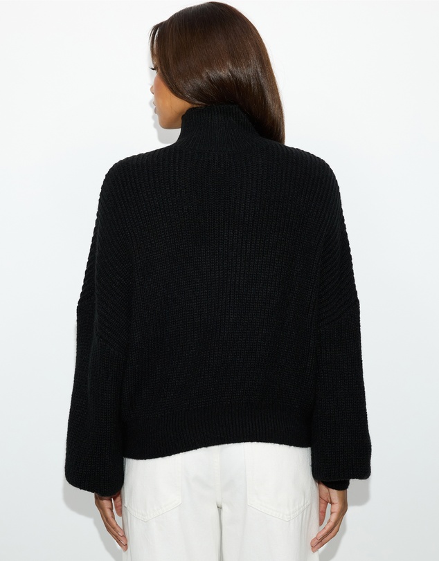 Dazie - Riley Funnel Neck Knit Jumper