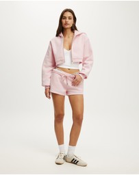 Cotton On Body Active - Plush Micro Cropped Zip Through