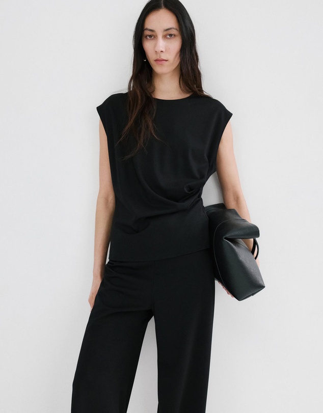 M.N.G - Straight-Fit Trousers With Elastic Waist
