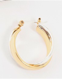 Lovisa - Mixed Metals Twisted Hoop Earrings