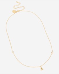 Lovisa - Waterproof Gold Plated Stainless Steel Letter A Pendant Pendant Necklace