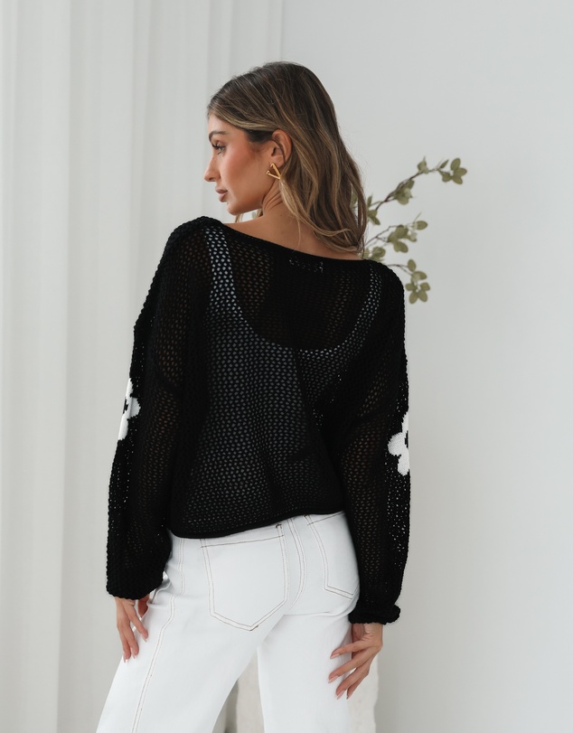 Esther & Co - Pacino Knit Top - Black