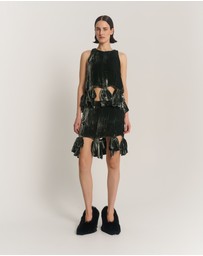 THE TALES - Silk Velvet Party Bow Skirt