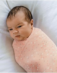Kynd Baby - Large Stretchy Swaddle in Pink Heart