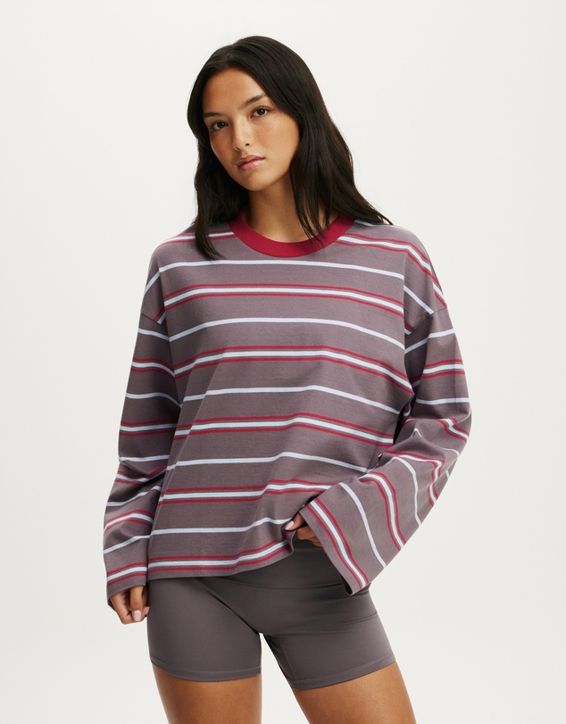 Cotton On Body Active - Long Sleeve Graphic Crew Sweatshirt