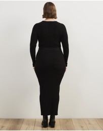Atmos&Here Curvy - Maci Fitted Midi Knit Dress