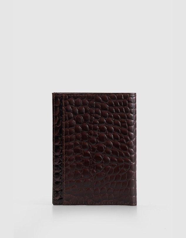 Evity - Quincy Leather Croc Pssport Holder
