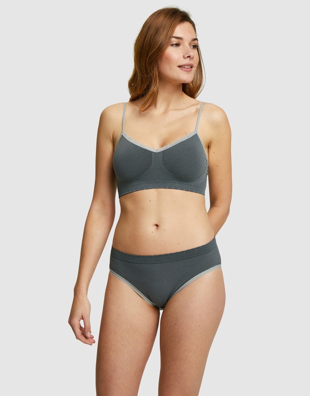 Billet Doux - Zen Attitude Crop Top Style Wirefree Bralette - 2 Pack