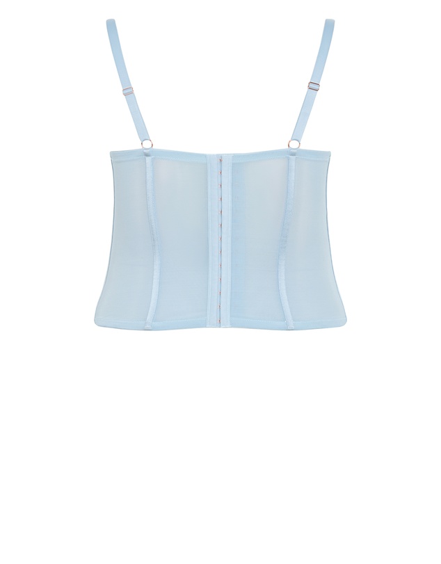 City Chic - Plus Size Tabrett Corset - sky blue