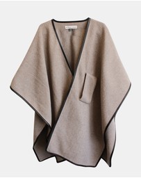 Morgan & Taylor - Jane Bias-Edged Poncho in Beige
