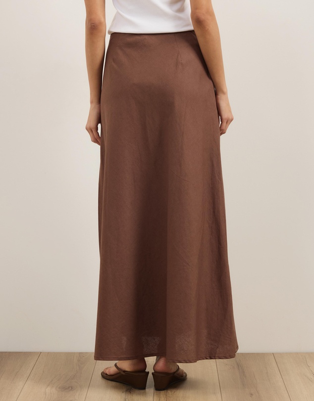 Atmos&Here - Celina Linen Blend Midi Skirt