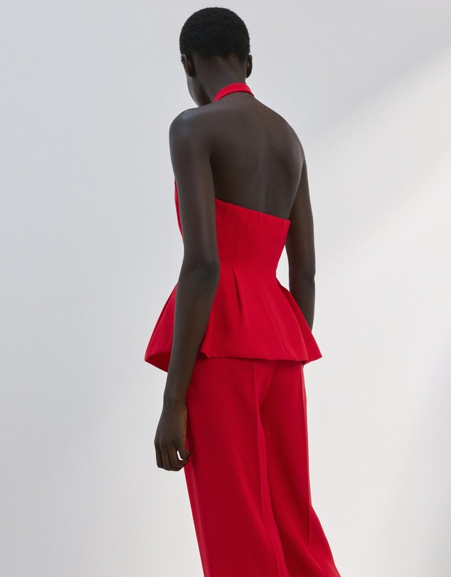M.N.G - Peplum Top With Halter Neck