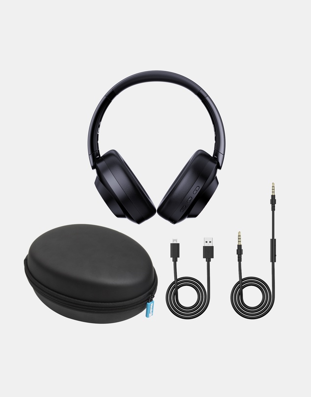 Friendie - AIR PRO 5 ANC Matte Black Noise Cancelling Headphones (Over Ear Headphones)