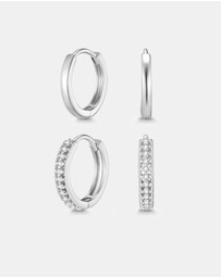 Mestige - Imogen Petite Hoops - Silver Plated