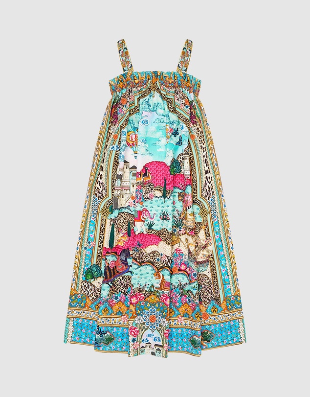 Camilla - Wide Strap Maxi Sun Dress - Kids-Teens