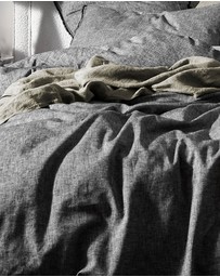 Aura Home - Chambray Fringe Quilt Cover