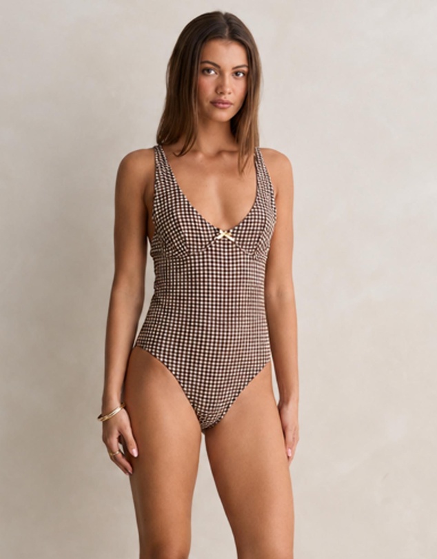 Rhythm - Lola Check Underwire One Piece - ICONIC EXCLUSIVE