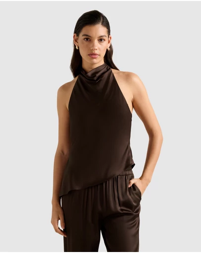 Forever New - Skyler Halter Neck Satin Top