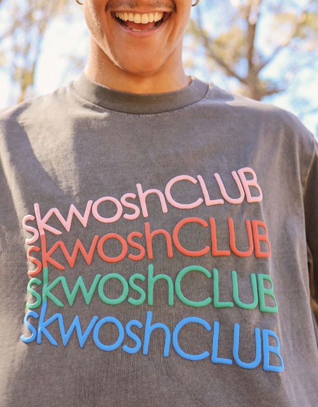 Skwosh - Quatro Regular Tee In Carbon