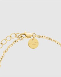 Rosefield - Bold Solitaire Charms Gold-Tone Bracelet