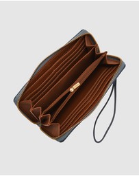 Fossil - Logan Blue Zip Clutch