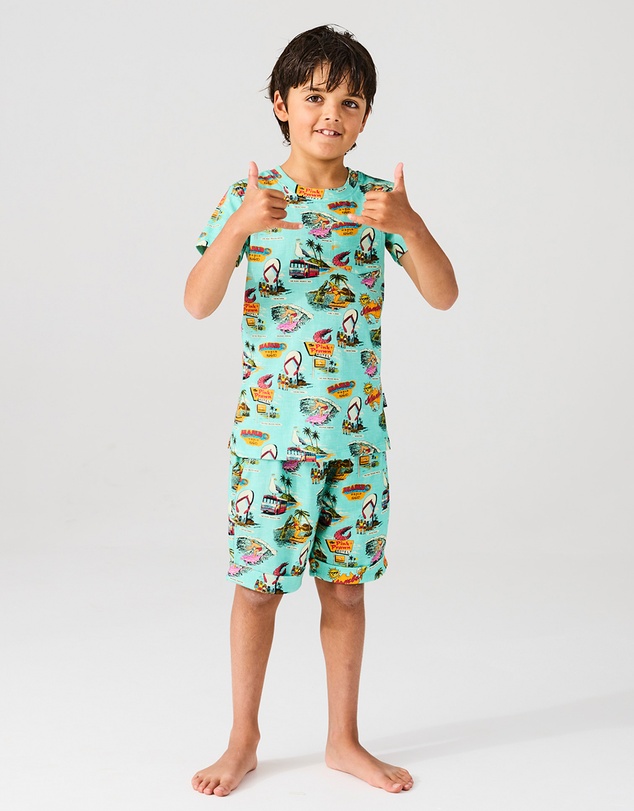 Kip&Co - KipCo x Mambo World Organic Cotton Short Sleeve Tee Short Pyjama Set - Kids