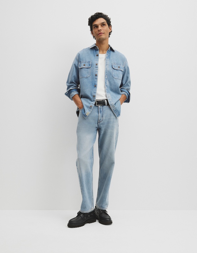 Country Road - Long Sleeve Regular Workwear Denim Over-shirt