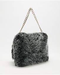 Lindsay Nicholas New York - Arlo Faux Fur Bag in Storm