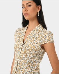 Forcast - Roxanne Floral Cap Sleeve Top