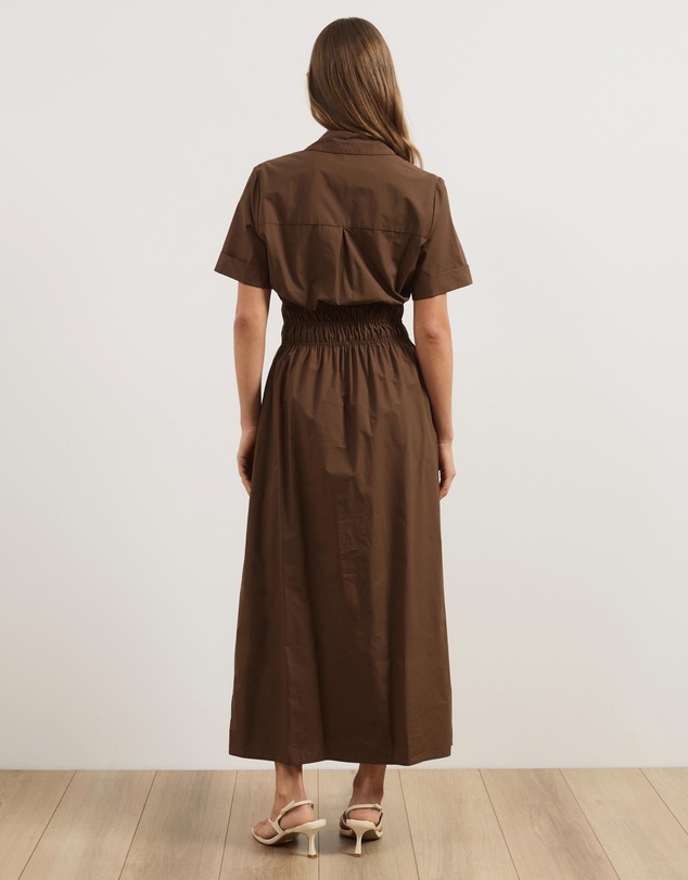 Atmos&Here - April Cotton Poplin Midi Shirt Dress